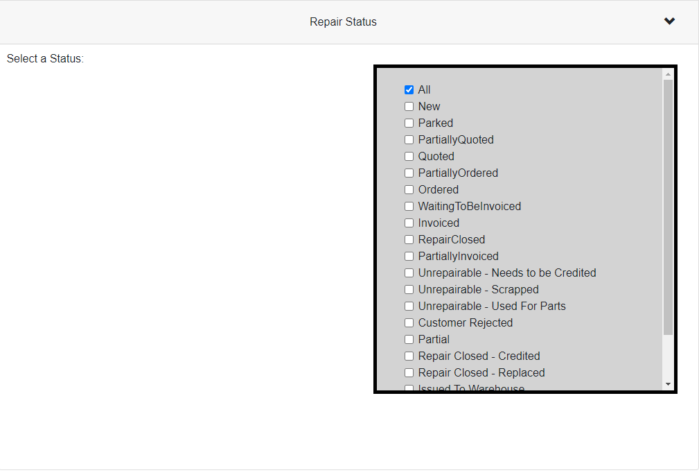 Setup a Repair Filter 6